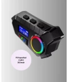 500mAh Bataryalı Bluetooth 5.4  İnterkom LED Ekranlı FM Destekli