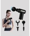 6 Kademeli Kas Masaj Tabancası 4 Başlıklı Güçlü Sessiz Sporcu Masaj Cihazı Şarjlı