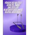 60 Saat Kablolu Boyun Askılı Dijital Göstergeli Bluetooth Kulaklığı
