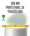 600 mm Su Terazisi Sarı Dayanıklı Gövde Hassas Ölçüm