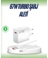 67 Watt Çift Turbo Şarj Adaptörü  Reno 4 5 6 Uyumlu