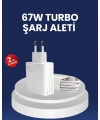 67 Watt Hızlı Şarj Adaptörü Samsung S20 S21 S22 S23 Uyumlu