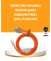 Çoklu Cihaz Dostu 120 W Hızlı Şarj Kablosu – Tek Kablo ile Her Cihaz Elinizin Altında