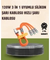 120 W Şarj ve Veri Aktarımı Kablo– 3 Başlıklı Çok Amaçlı Kablo Yüksek Hızlı
