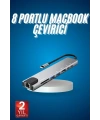 8 Port Çoklayıcı Macbook Ile Uyumlu Çoğaltıcı Type-C dönüştürücü TF SD kart