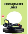 800 Lumen Çok Fonksiyonlu LED Kafa Lambası Type C Şarjlı