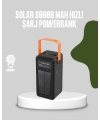80000 mAh Solar Powerbank Göstergeli Fenerli Hızlı Şarj Taşınabilir Şarj Cihazı
