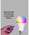 A Kalite 2025 RGB LED Ampul Uzaktan Kumandalı 16 Renkli Lamba