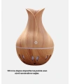 Ahşap Desenli Aromaterapi Difüzör 130 ml Ultrasonik ve 7 Renk LED Işıklı