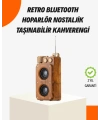 Ahşap Tarzı Kablosuz Hoparlör 5W Güçlü Bass TF USB AUX