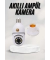 Akıllı Kamera Wifi Kamera Duylu Ampul Görünümlü 360 Derece Dönebilen Ev Kamerası