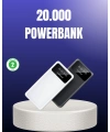 Akıllı LCD Ekranlı 20.000mAh Powerbank PD + USB + Type-C
