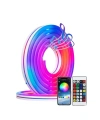 Akıllı RGB LED Neon Şerit Işık 3M USB Bağlantılı Uzaktan Kumanda ve Mobil Uygulama Kontrolü