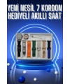 Akıllı Saat 7 Kordon Hediyeli Takvim Alarm Nabız Ölçer Bildirim Görme Sesli Görüşme
