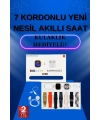 Akıllı Saat 7 Kordonlu Kulaklık Hediyeli Nabız Ölçer Uyku Takibi Sesli Görüşme