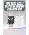 Akıllı Saat Kulaklık Hediyeli Uyku ve Sağlık Takibi Yapabilen Uzun Ömürlü