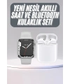 Akıllı Saat Kulaklık Hediyeli Uyku ve Sağlık Takibi Yapabilen Uzun Ömürlü