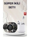 Akıllı Saat ve Kulaklık Seti Dokunmatik Ekran 5.0 Bluetooth Bağlantılı Sesli Görüşme