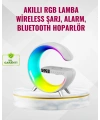Akıllı Uyku Lambası Gündoğumu Alarmı Kablosuz Şarj ve Müzik Çalar