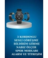 Alarm ve Titreşim Özellikli Akıllı Saat ve Mikrofonlu Kablolu Bluetooth Kulaklık 60 Saat