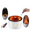 Alev ve Volkan Efektli Ultrasonik Aroma Difüzörü LED Gece Lambalı Hava Nemlendirici