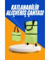 Alışveriş Çantası Katlanabilir Pazar Arabası Tekerlekli Pazar Arabası Katlanabilir