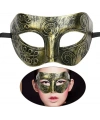 Altın Eskitme Yüz Maskesi - Antik Tarz Balo Maskesi