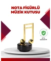 Altın Nota Temalı Müzik Kutusu  Müzikli Hediyelik