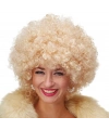 Altın Renk Kıvırcık Afro Bonus Peruk Saç Parti Peruğu Platin Gold