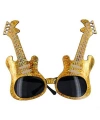 Altın Renk Rockn Roll Gitar Şekilli Parti Gözlüğü 15x15 cm