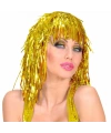 Altın Sarısı Işıltılı Metalize Parti Peruğu
