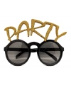 Altın Simli Party Yazılı Parti Gözlüğü Show 15x7 cm