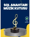 Altın Sol Anahtarı Müzik Kutusu Döner Mekanizmalı