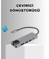 Alüminyum Kasalı MacBook USB-C Hub – 4K HDMI, USB 3.0, SD/TF Kart Girişi, PD Şarj Desteği