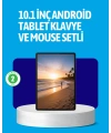 Android 15 Tablet Klavyeli Mouse’lu Profesyonel Set