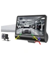 Araç DVR Kamera Çift Lensli 4 İnç Ekranlı G Sensörlü