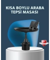 Araç İçi 360° Ayarlanabilir Bardaklık Tepsisi Geniş Yüzeyli ve Telefon Standlı
