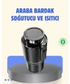 Araç İçi Akıllı Bardaklık Isıtıcı Soğutucu Dijital Ekranlı