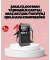 Araç İçin 4 Fonksiyonlu Akü Takviye ve Lastik Şişirme Cihazı