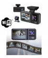 Araç Kamerası - 3 Kameralı Wifi Ön , İç ve Arka Full HD DVR Araç İçi Ekranlı Kamera