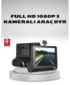 Araç Kamerası 3’lü Full HD DVR 1080P Gece Görüşlü ve G-Sensörlü