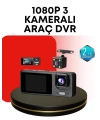 Araç Kamerası 3’lü Sistem | Full HD, Sesli Kayıt ve Park Gözetimi