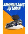 Araç Kamerası Black Box Çift Kameralı Ekranlı Full HD Sürüş Kamerası
