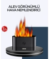 Aromatik Oda Kokusu Difüzörü Alev Tasarımlı LED Işıklı Nemlendirici