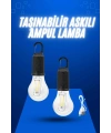 Askılı Kırılmaz Led Işık Kamp Bahçe Lambası Taşınabilir Led Ampul Şarjlı