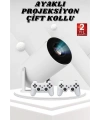 Ayaklı Oyun Projeksiyonu Çift Kollu Taşınabilir Sinema Projektörü