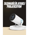 Ayaklı Projeksiyon Taşınabilir Mini Projektör Sinema Projektörü Android