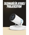 Ayaklı Projeksiyon Taşınabilir Mini Projektör Sinema Projektörü Android