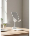 Ayarlanabilir Ergonomik Katlanabilir Masaüstü Telefon Tutucu Beyaz