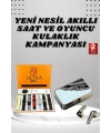 Aynalı Bluetooth Kulaklık ve 7 Kordonlu Akıllı Saat Dijital Göstergeli Uzun Pil Ömrü